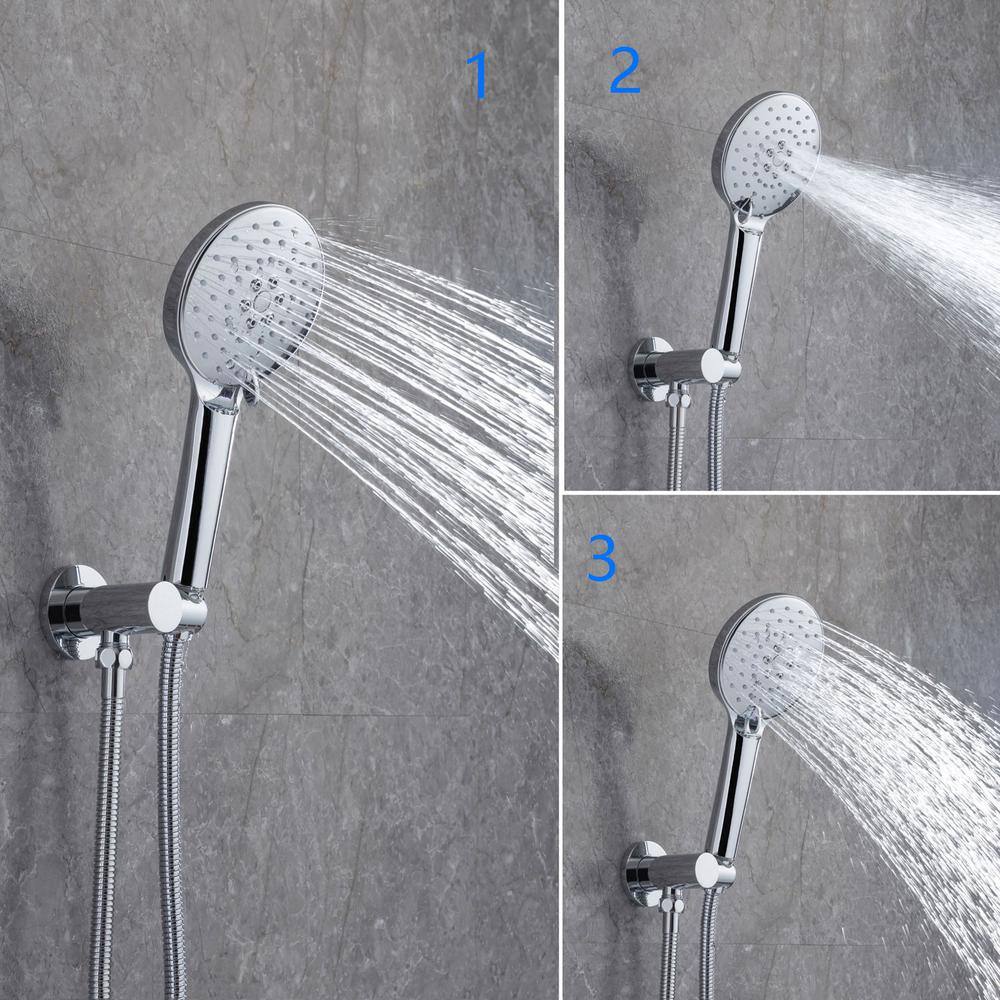 Ceiling Single-Handle 3-Spray Round High Pressure Shower Faucet with 10 in. Shower Head