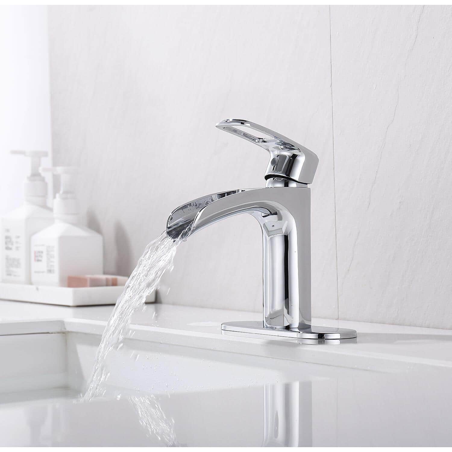 waterfall bathroom sink faucets