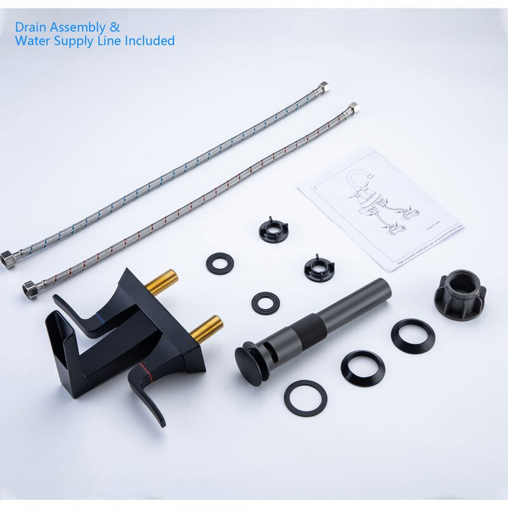 Centerset Faucet 2-handle Bathroom Faucet with Drain Assembly