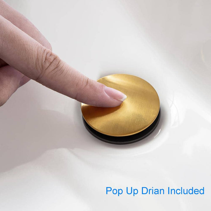 Single Handle Waterfall Spout Single Hole Bathroom Faucet with Deckplate and Drain Kit Included