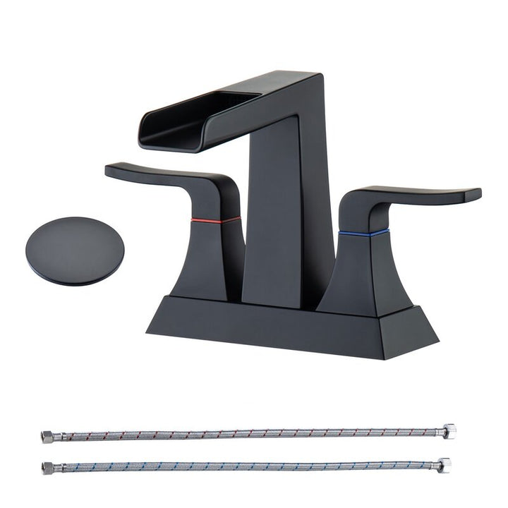 Centerset Faucet 2-handle Bathroom Faucet with Drain Assembly