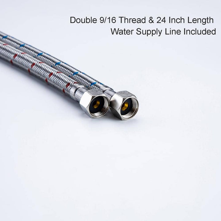 Single Handle Waterfall Spout Single Hole Bathroom Faucet with Deckplate and Drain Kit Included