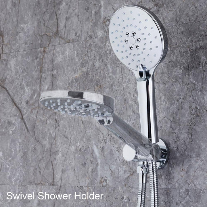 Single-Handle 3-Spray Round High Pressure Shower Faucet with 10 in. Shower Head Spout