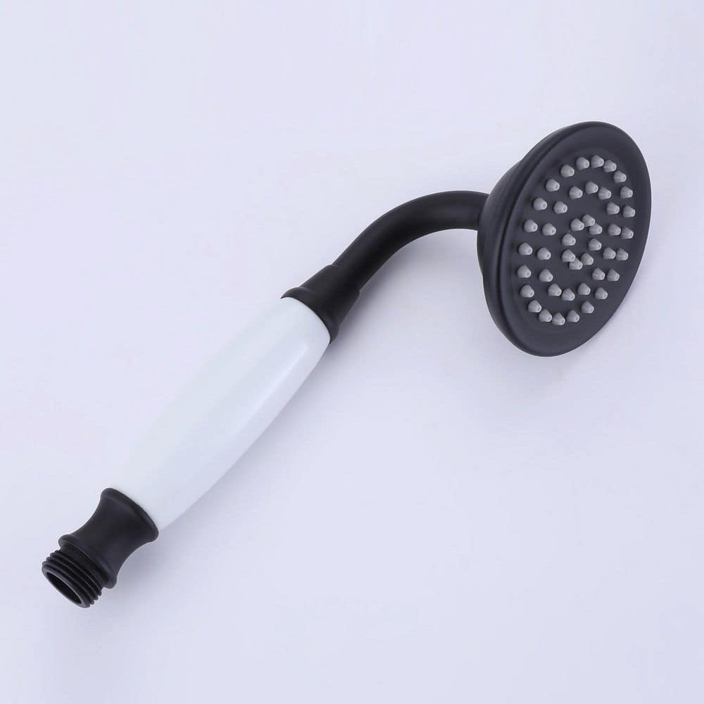 1-Spray Patterns with 1.8 GPM 5.91 in. Wall Mount Dual Shower Heads in Spot Resist Matte Black
