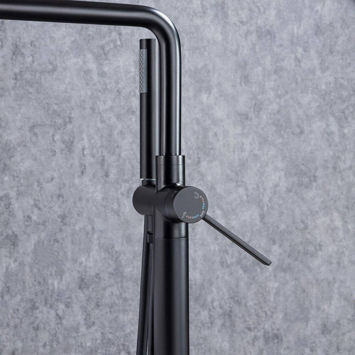 Single Handle Freestanding Tub Faucet with Hand Shower