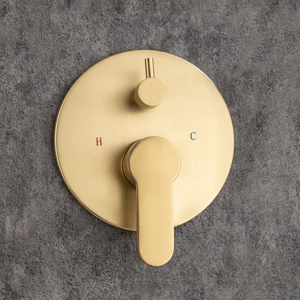 Ceiling Single-Handle 3-Spray Round High Pressure Shower Faucet with 10 in. Shower Head
