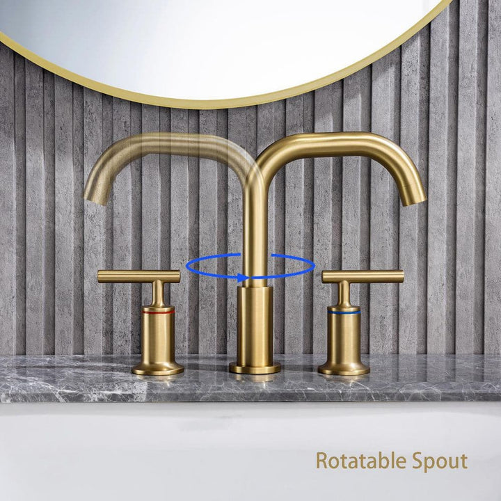 8 in. Widespread Double Handle Bathroom Faucet with Drain Assembly