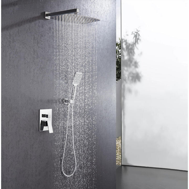 Single-Handle 1-Spray Oval Pressure Balance Shower Faucet with Shower Head