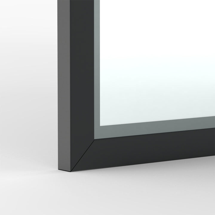 34-in W x 72-in H Walk in Shower Door in Matte Black(Tempered Glass)