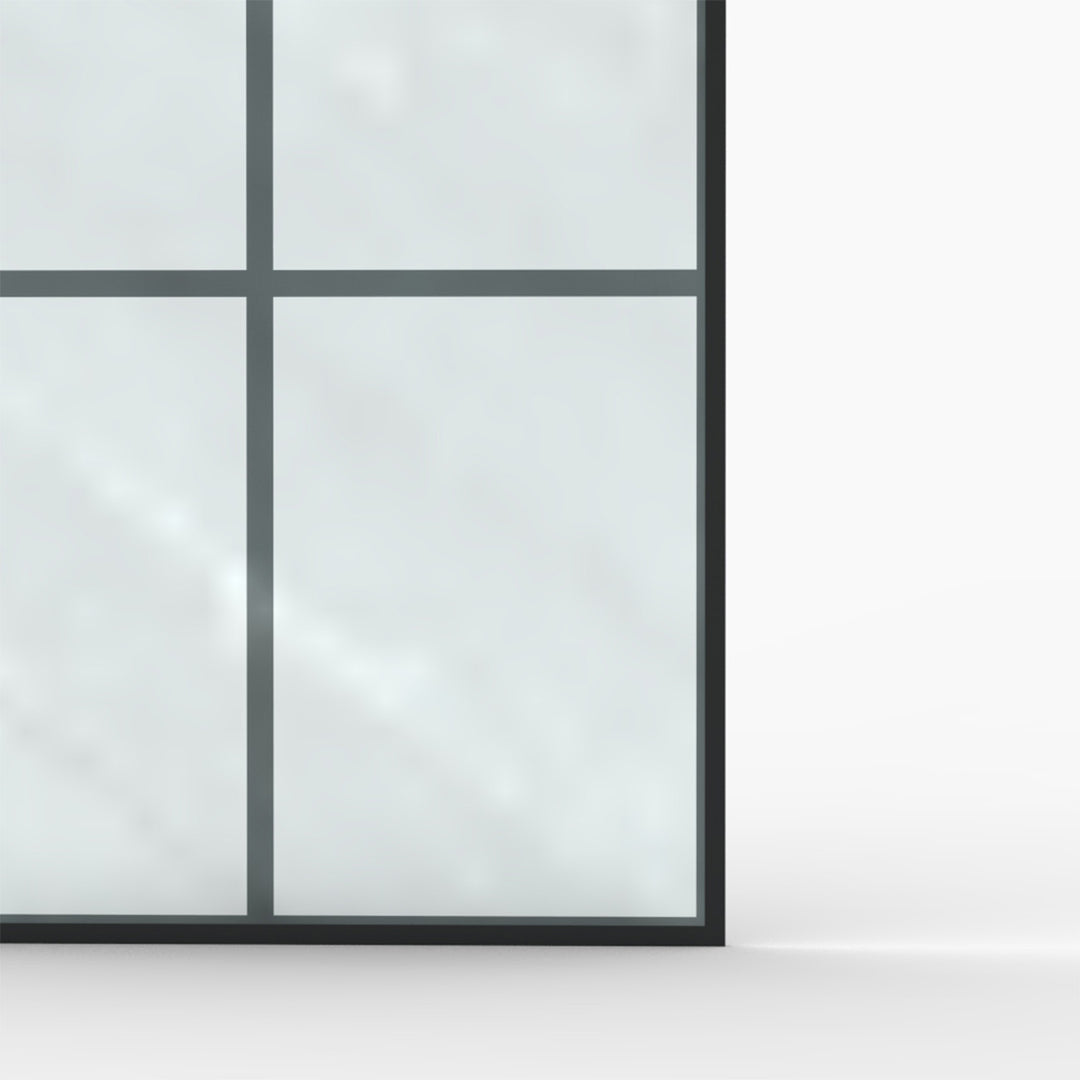 34-in W x 72-in H Walk in Shower Door in Matte Black(Tempered Glass)