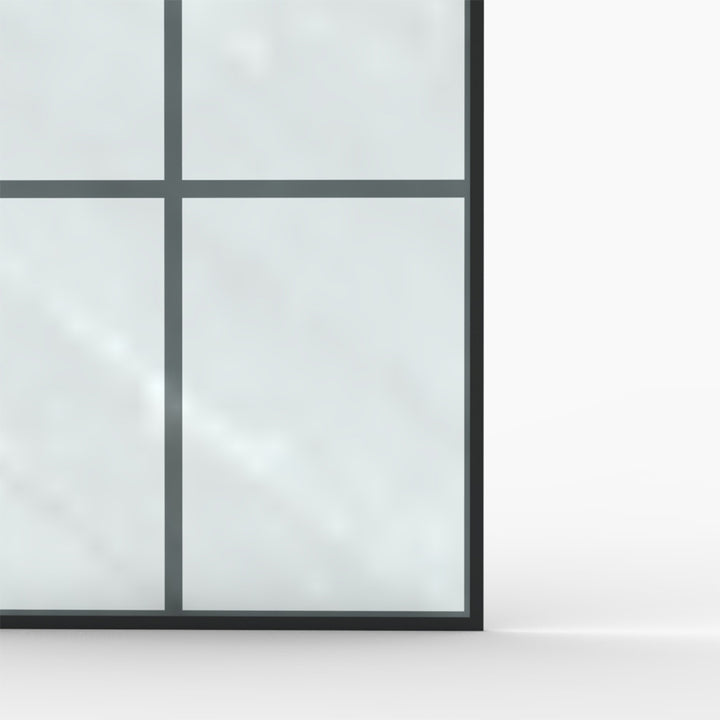 34-in W x 72-in H Walk in Shower Door in Matte Black(Tempered Glass)