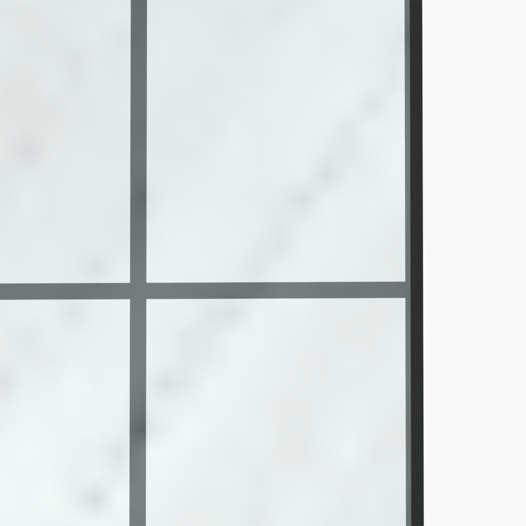 34-in W x 72-in H Walk in Shower Door in Matte Black(Tempered Glass)