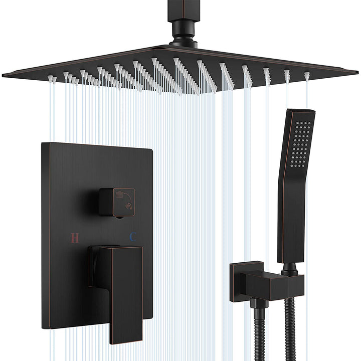 10 inch/ 12 inch/ 16 inch Shower Head and  Ceiling Mounted Shower System Combo Set with Handheld