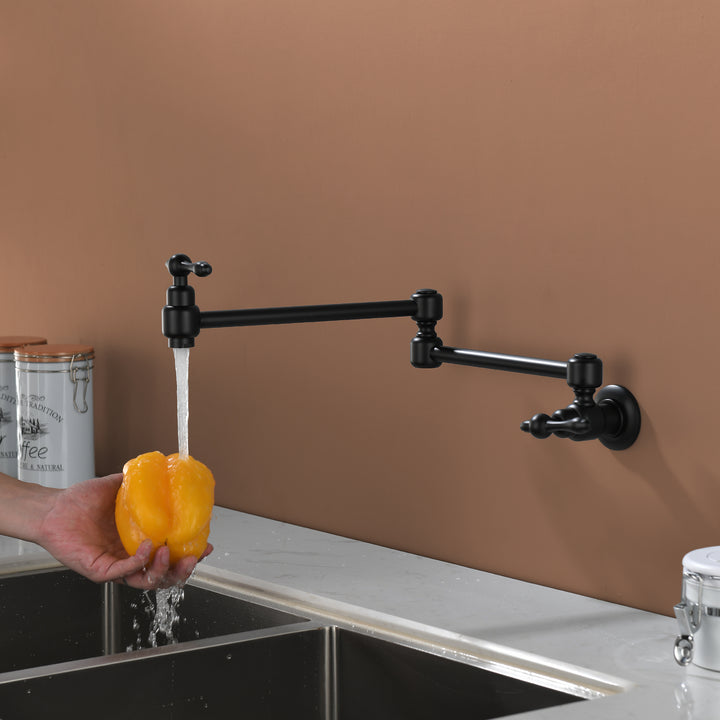 Wall Mounted Double Handle with 2 Built- in Ceramic Cartridge and Mounting Hardware