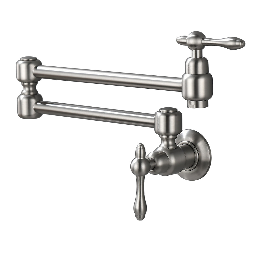 Wall Mounted Double Handle with 2 Built- in Ceramic Cartridge and Mounting Hardware