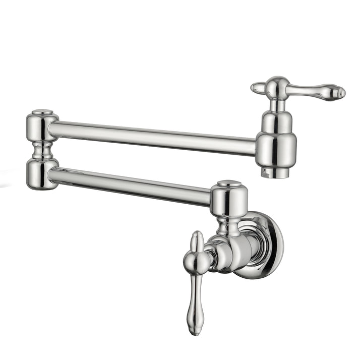 Wall Mounted Double Handle with 2 Built- in Ceramic Cartridge and Mounting Hardware