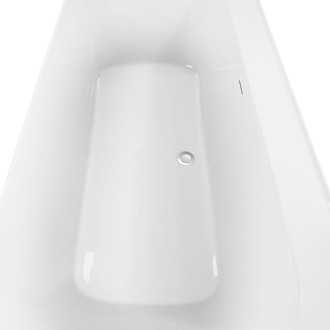 29-in W x 59-in L White Acrylic Freestanding Soaking Bathtub