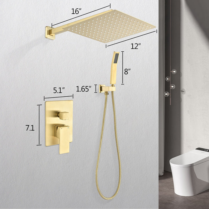 12 in. Rain Shower Head Systems Wall Mounted Shower