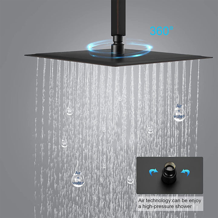 10 inch/ 12 inch/ 16 inch Shower Head and  Ceiling Mounted Shower System Combo Set with Handheld