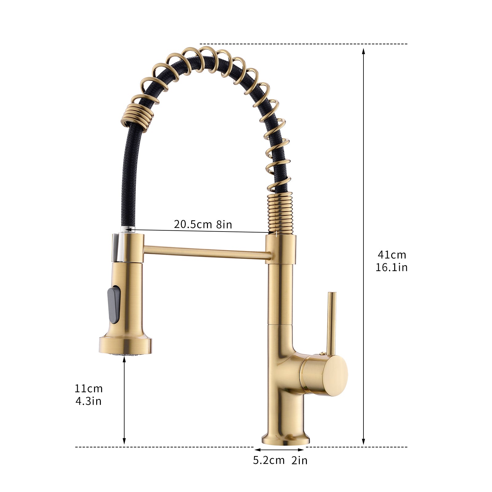 Modern Single Handle Pull Down Kitchen Faucet With Spray