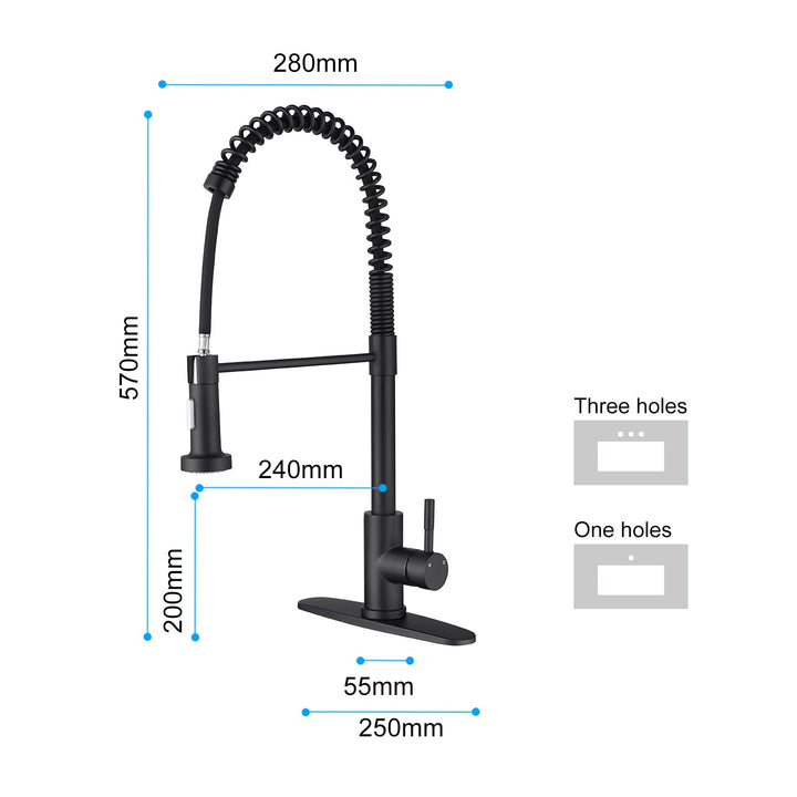 Single Handle Kitchen Faucet with Pull Out Sprayer