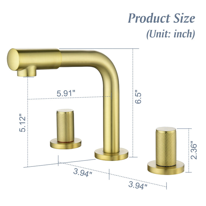 8" Widespread Brass Double Handle 3 Hole Bathroom Sink Faucet