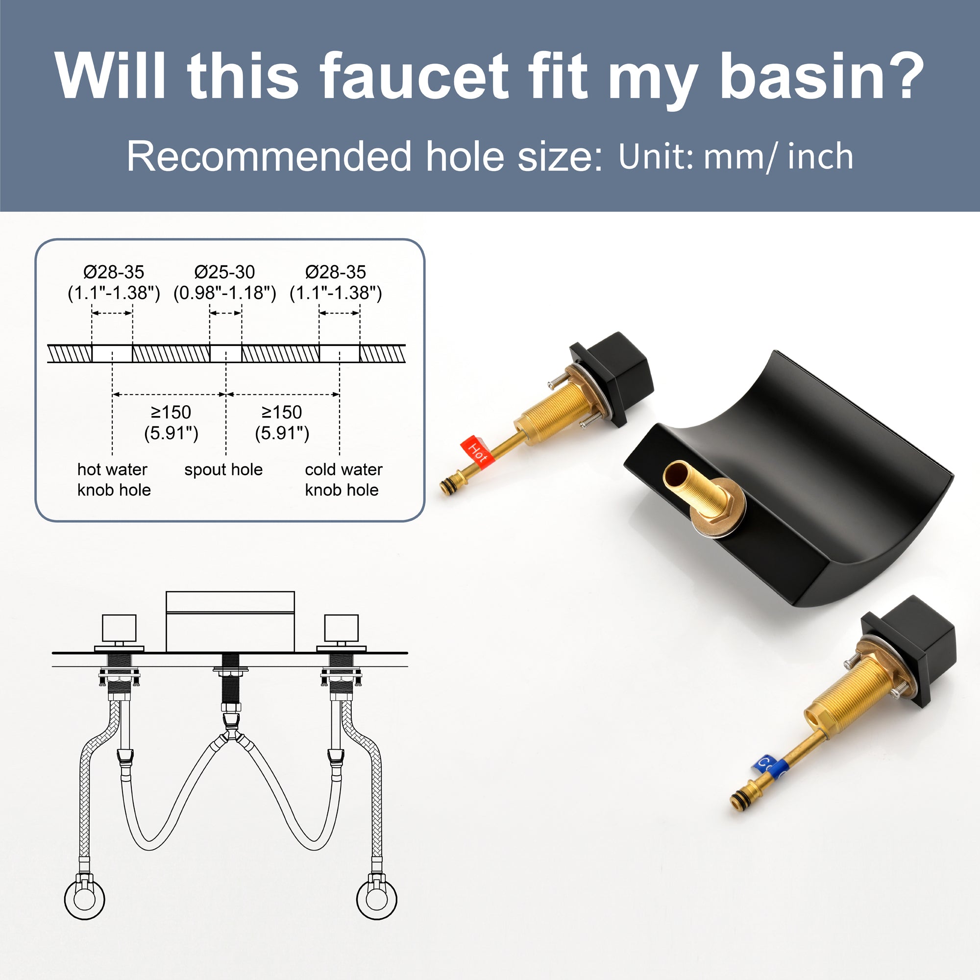 black bathroom faucet