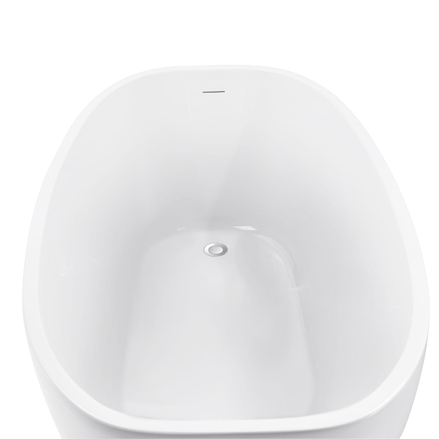 Wide White Bathtub