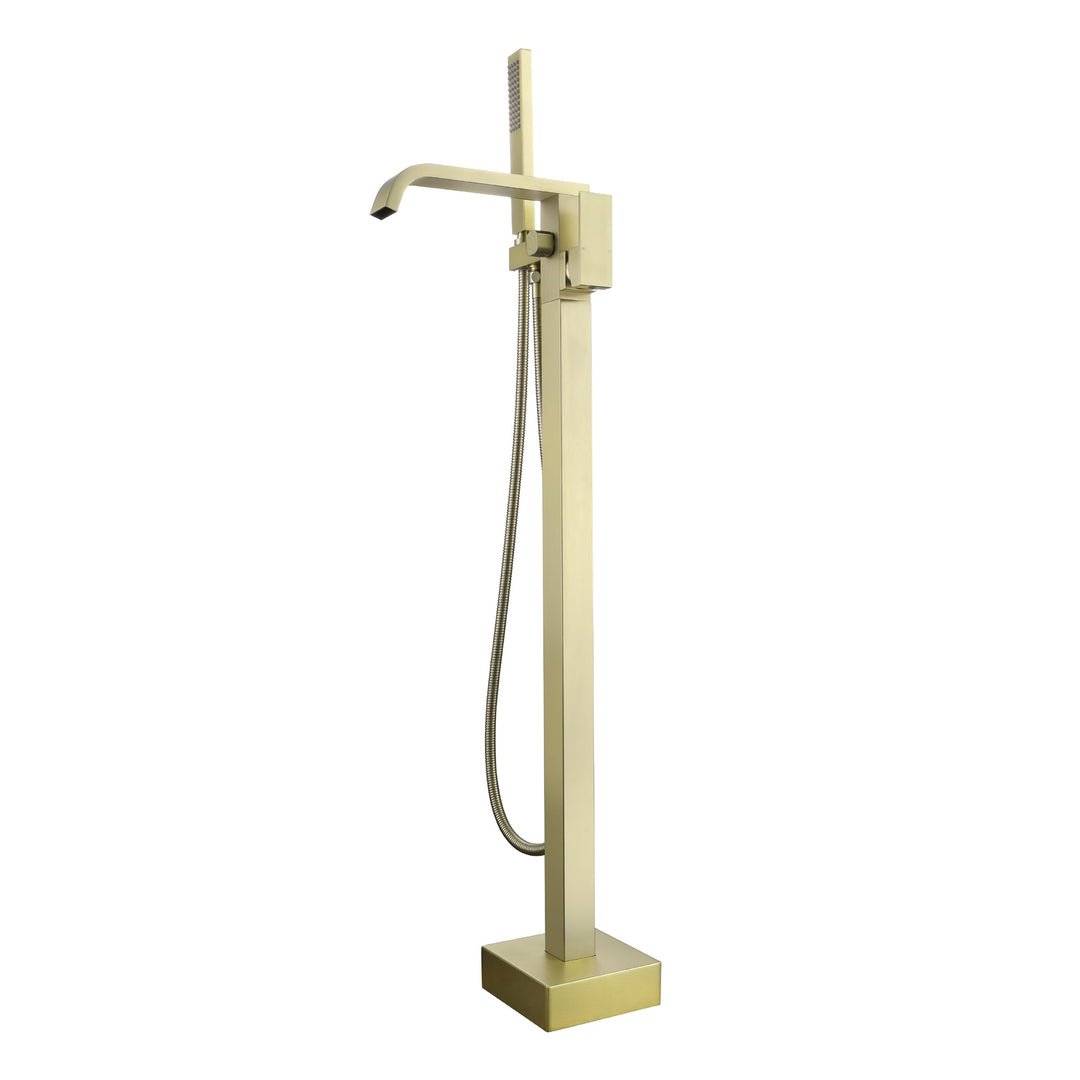 Single Handle Freestanding Tub Faucet Bathtub Filler with Hand Shower