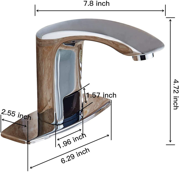 Automatic Sensor Touchless Bathroo Faucet With Deck Plate