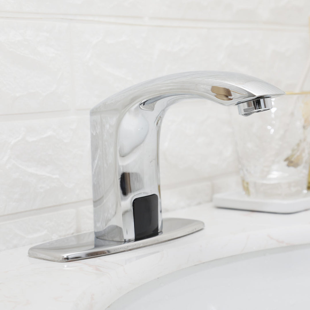 Automatic Sensor Touchless Bathroo Faucet With Deck Plate