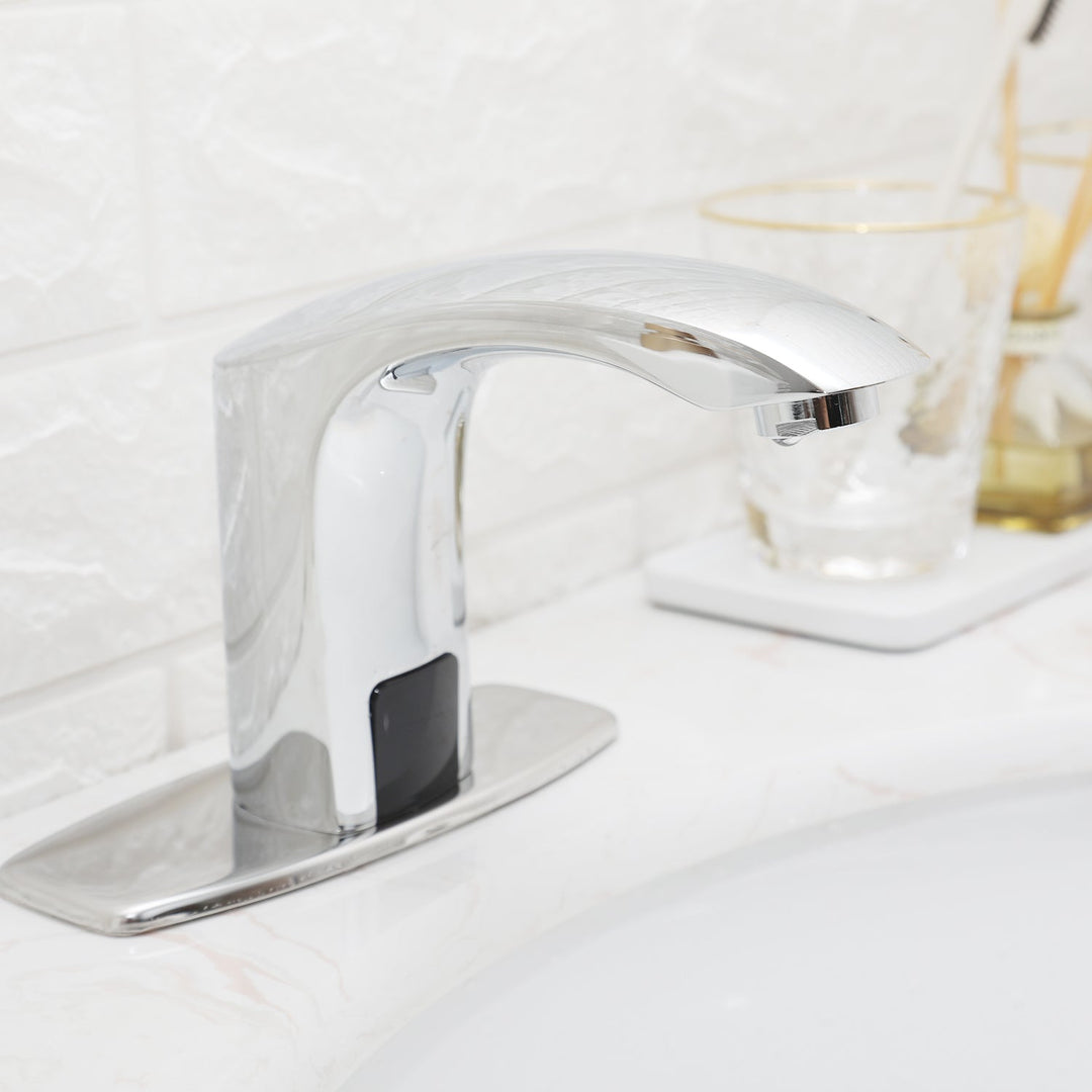 Automatic Sensor Touchless Bathroo Faucet With Deck Plate