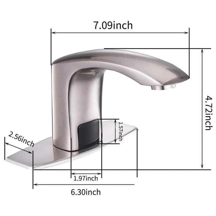 Automatic Sensor Touchless Bathroo Faucet With Deck Plate