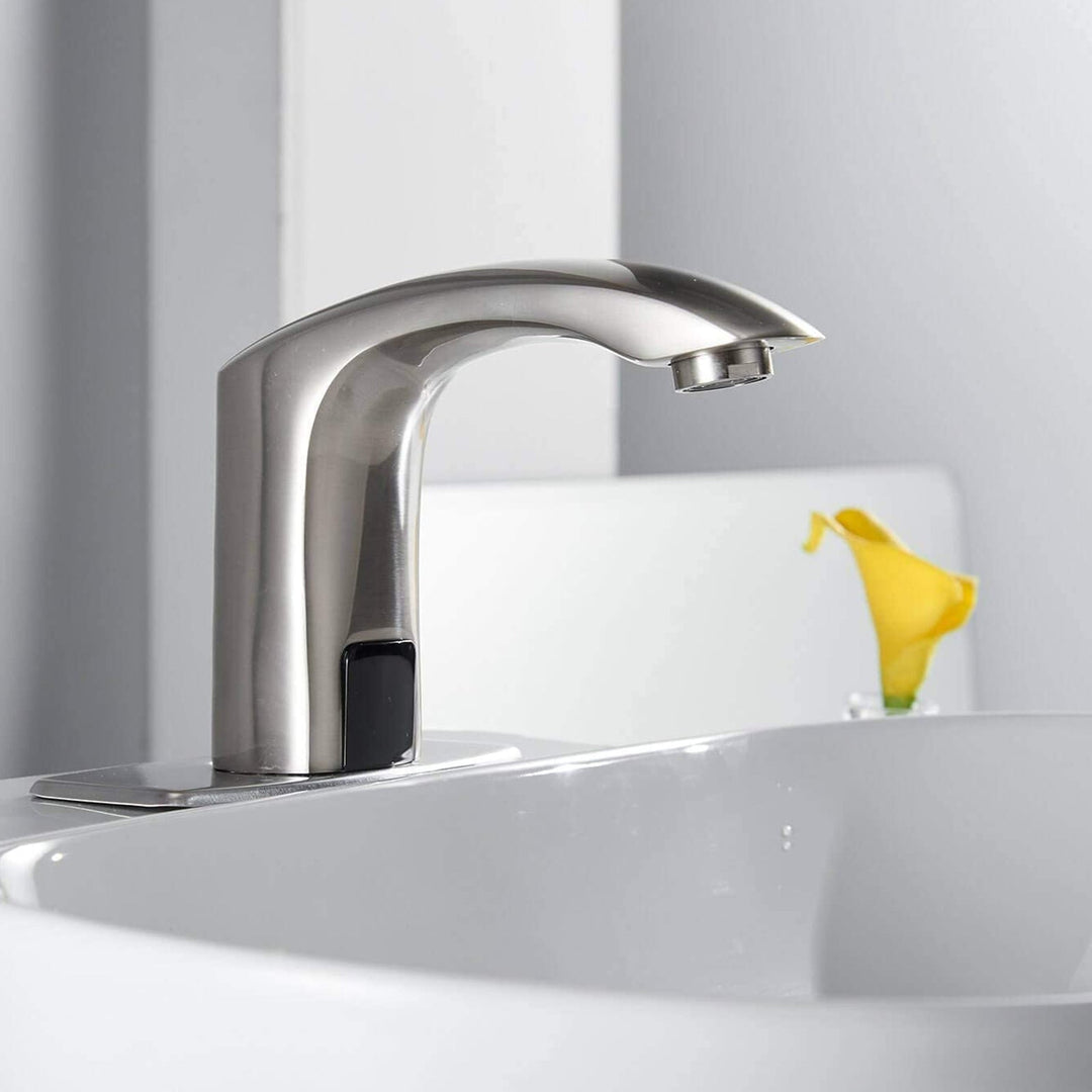 Automatic Sensor Touchless Bathroo Faucet With Deck Plate