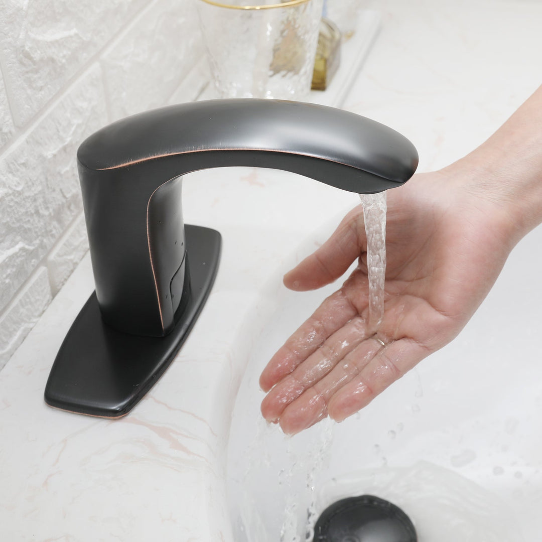 Automatic Sensor Touchless Bathroo Faucet With Deck Plate