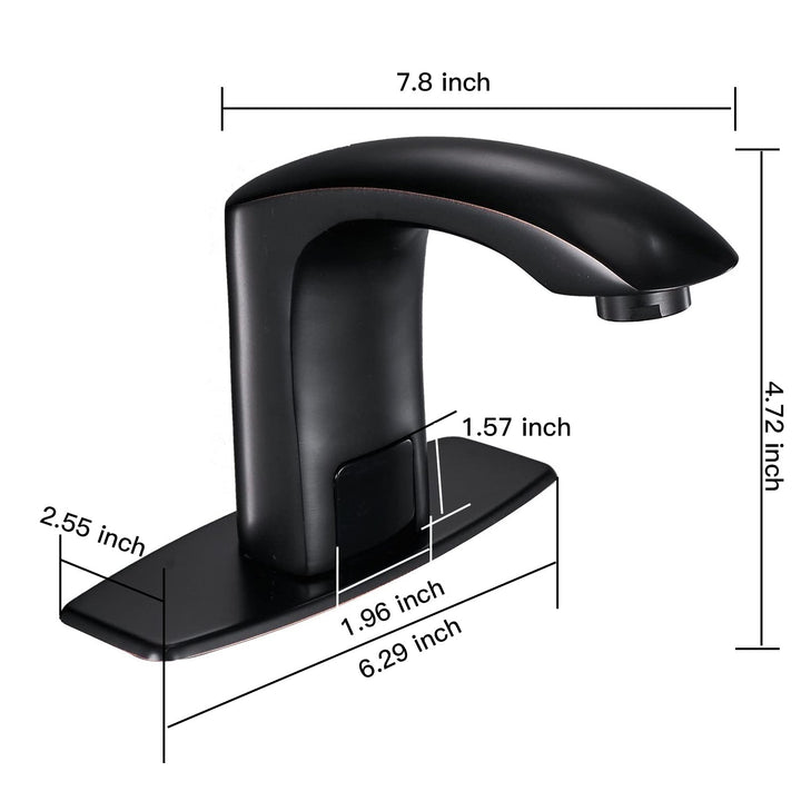 Automatic Sensor Touchless Bathroo Faucet With Deck Plate