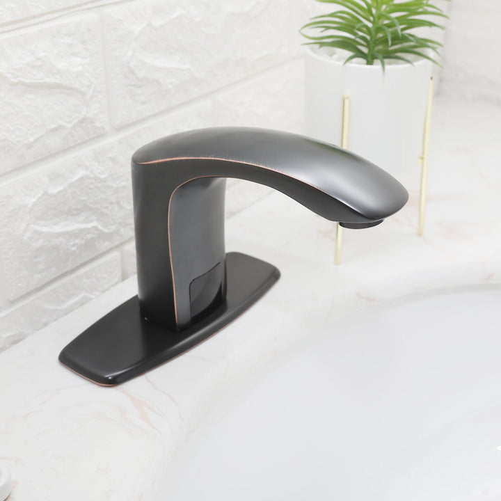 Automatic Sensor Touchless Bathroo Faucet With Deck Plate