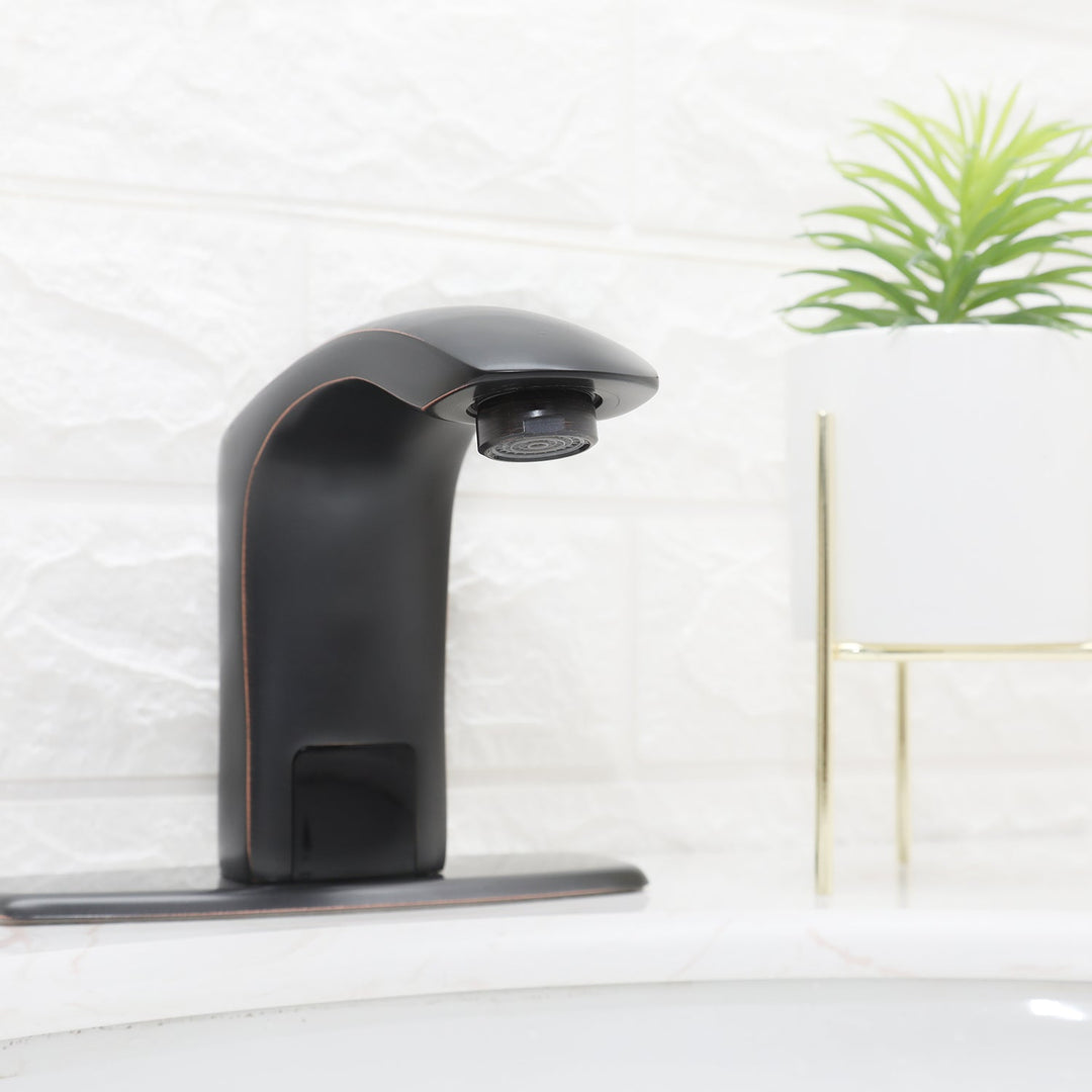 Automatic Sensor Touchless Bathroo Faucet With Deck Plate