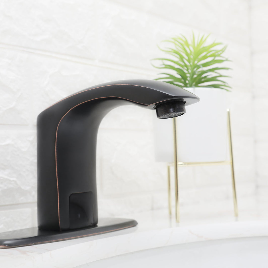 Automatic Sensor Touchless Bathroo Faucet With Deck Plate