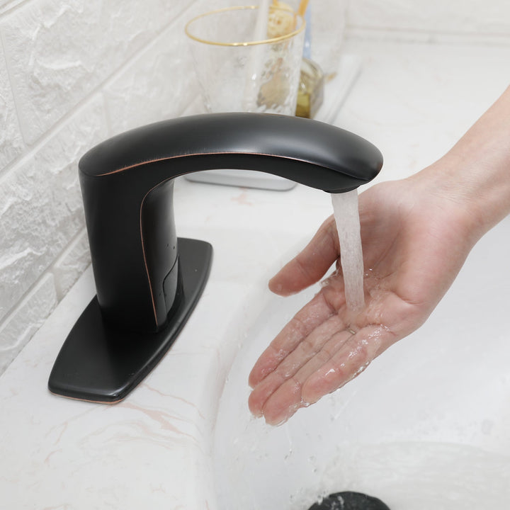 Automatic Sensor Touchless Bathroo Faucet With Deck Plate