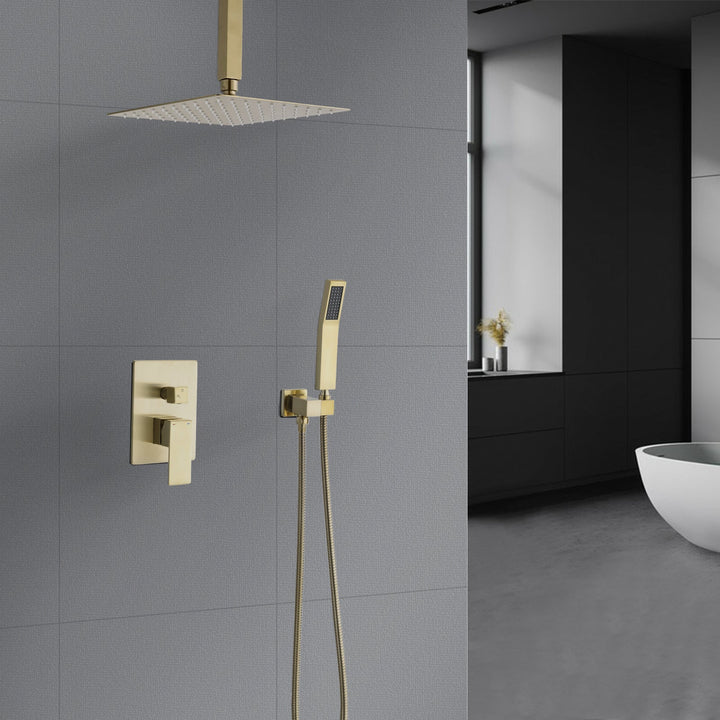 10 inch/ 12 inch/ 16 inch Shower Head and  Ceiling Mounted Shower System Combo Set with Handheld