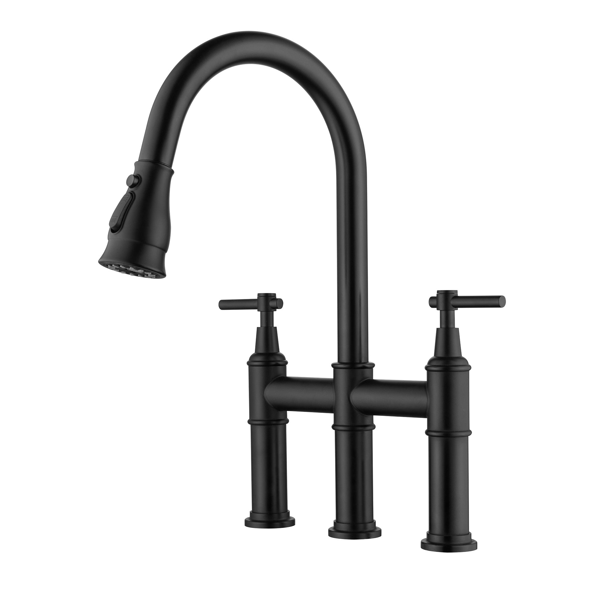 Double Handle Bridge Kitchen Sink Faucet