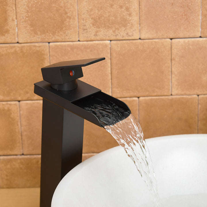 Single Handle Single Hole Bathroom Faucet with Spot Resistant in Matte Black