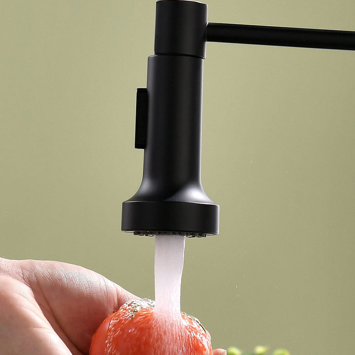 Pull Down Sprayer Kitchen Faucet with 360° Rotation