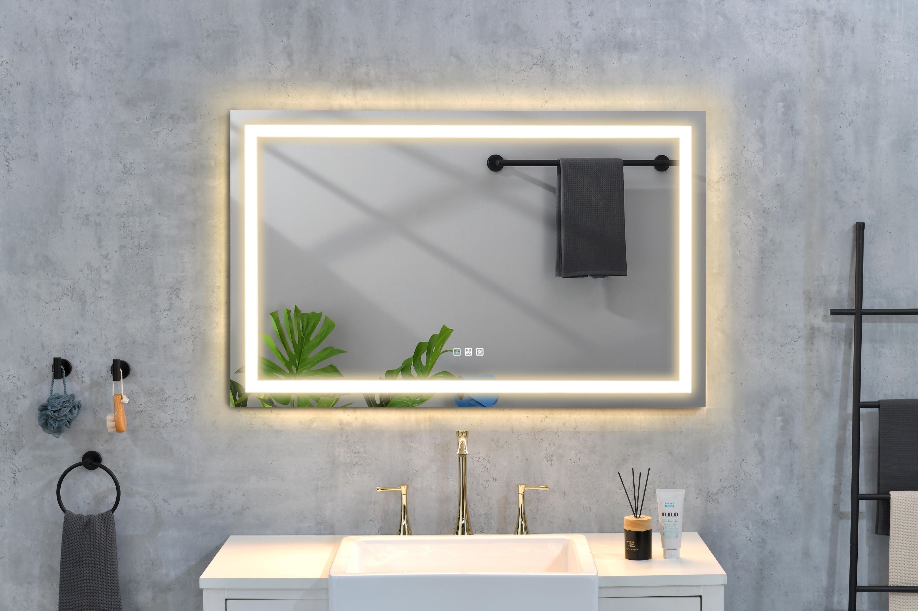 48 in. W x 36 in. H Inch Frameless LED Mirror Bathroom Vanity Mirrors with Lights