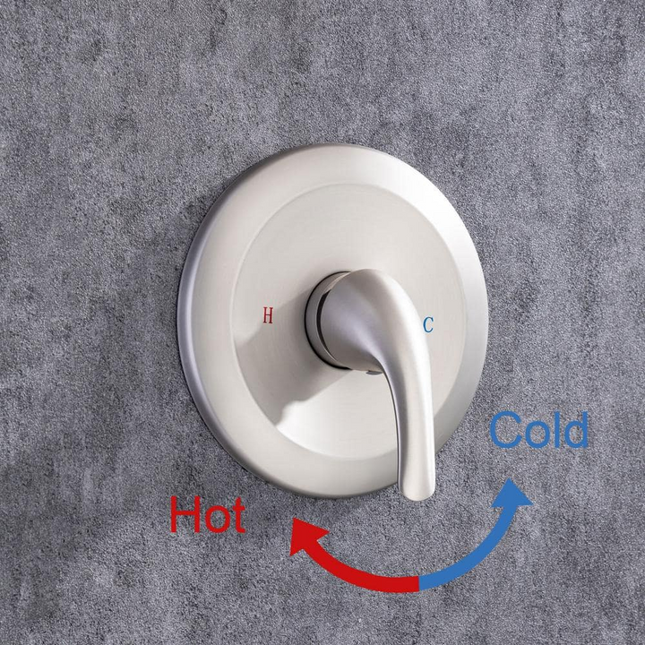 Single-Handle 6-Spray Round High Pressure Shower Faucet with 6 inch Shower Head