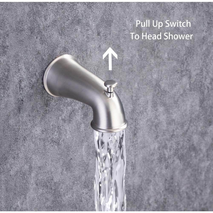 Single-Handle 6-Spray Round High Pressure Shower Faucet with 6 inch Shower Head