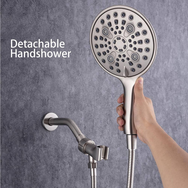 Single-Handle 6-Spray Round High Pressure Shower Faucet with 6 inch Shower Head