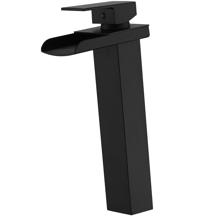 Single Handle Single Hole Bathroom Faucet with Spot Resistant in Matte Black