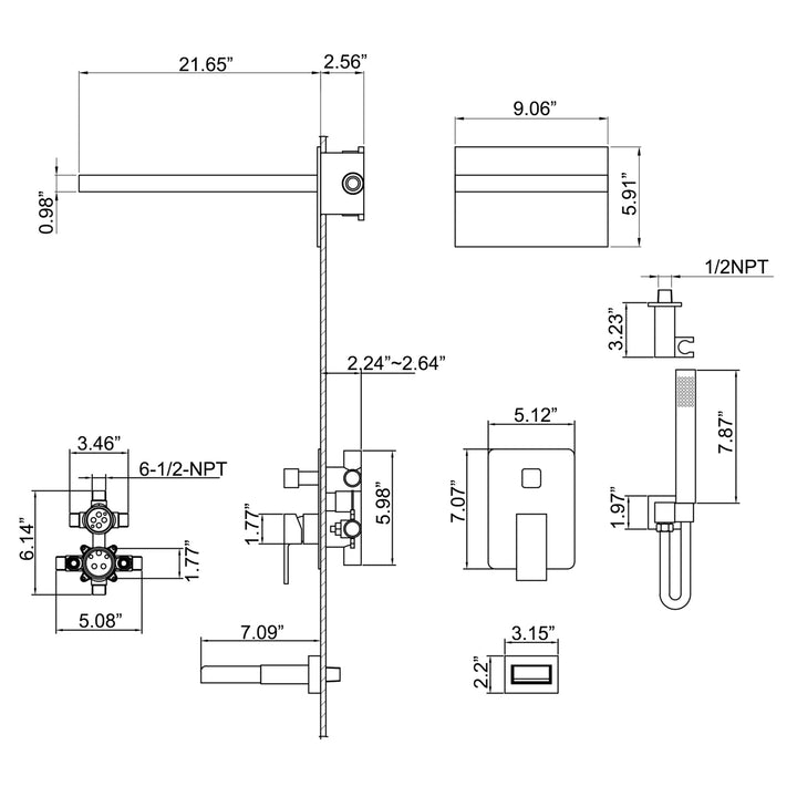 shower panel systems